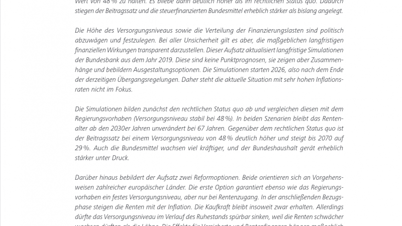 Rente und Sozialversicherungsbeiträge für die junge Generation